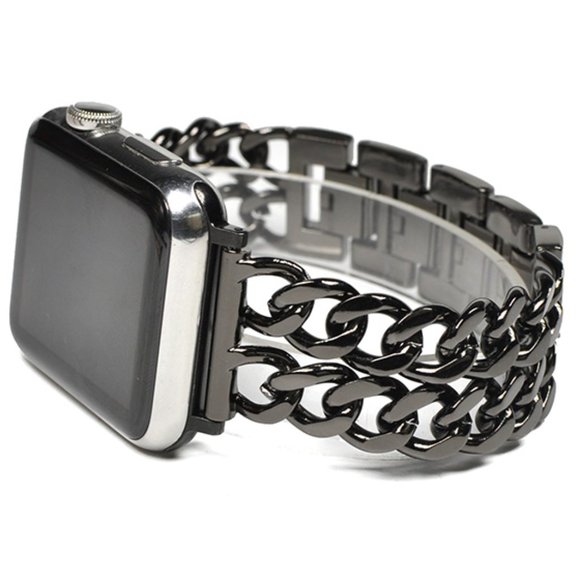 NEW Adjustable Stainless Wrist Strap Band For Apple Watch - Black - Picture 3 of 15